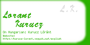 lorant kurucz business card