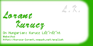 lorant kurucz business card